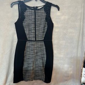 Black and Gray zip up sleeveless dress